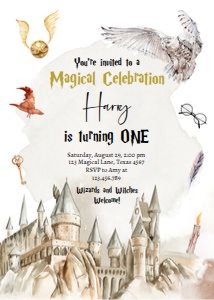 Birthday Invitation Wizard Magical Celebration 0440 design preview