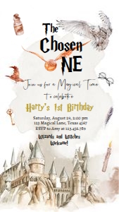 Birthday Invitation Wizard Chosen One 0440 Phone design preview