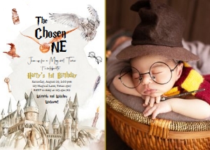 Birthday Invitation Wizard Chosen One 0440 Photo design preview