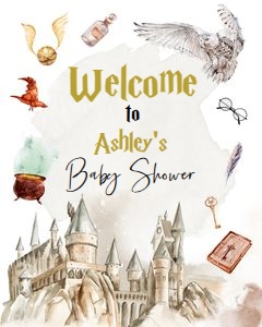 Welcome Sign Baby Shower Wizard 0440 design preview