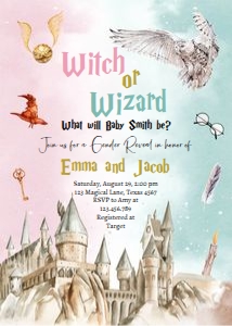 Gender Reveal Invitation Wizard 0440 design preview