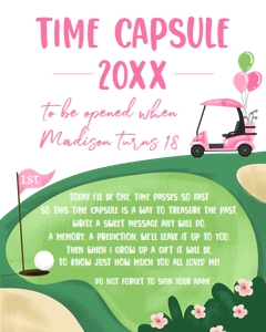 Time Capsule Golf White Pink Flag 0405 design preview