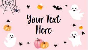Food Label Boo Ghost Pink 0418 design preview