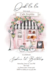 Birthday Invitation French Patisserie Oh La La 0441 design preview