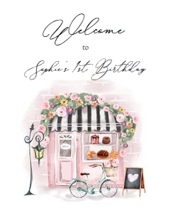 Welcome Sign Birthday French 0441 design preview