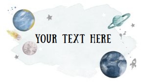 Food Labels Space Planets Boy Silver 0357 design preview