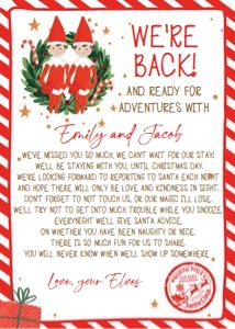 Letter We're Back From Your Elf Wreath 2 Boys 0358 design preview
