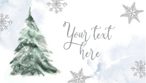 Food Label Winter Tree Blue Silver 0363 design preview