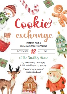 Cookie Exchange Invitation 0445 design preview