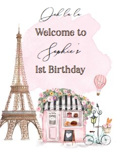 Welcome Sign French Paris Ooh La La Tower 0441 design preview