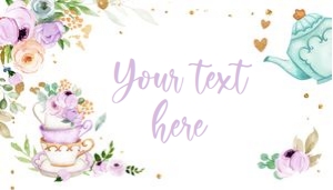 Food Labels Tea White Purple 0349 design preview