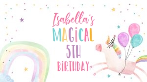Gable Box Unicorn Balloons Magical Birthday 0336 design preview