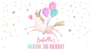 Gable Box Unicorn Balloons Magical Birthday 0336 V2 design preview