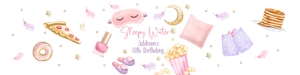 Water Bottle Label Sleepover Sleepy Water 0447 design preview