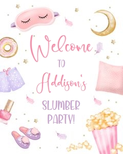 Welcome Sign Sleepover 0447 design preview