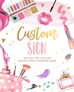 Custom Editable Sign Spa Party Pink 0420 design preview