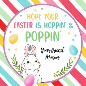 Tag Easter Poppin Stripes Bunny 0449 design preview