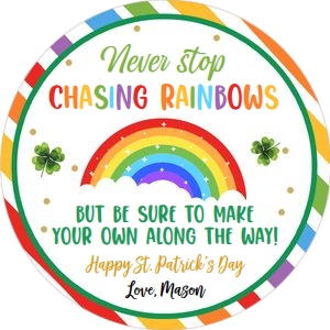 Tag St Patricks Day Chasing Rainbow Stripes 0450 design preview