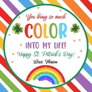 Tag St Patricks Day Color my World Rainbow 0451 design preview