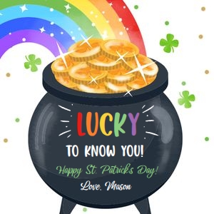 Tag St Patricks Day Pot of Gold Lucky Rainbow 0451 design preview