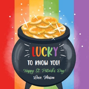 Tag St Patricks Day Pot of Gold Lucky 0451 design preview