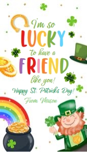 Favor Tag St Patricks Day Lucky Friend 0451 design preview