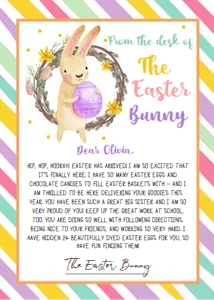 Letter Bunny Wreath 0449 Stripes design preview