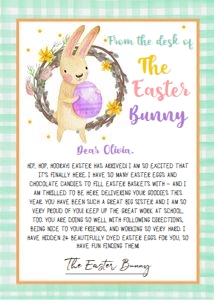 Letter Bunny Wreath 0449 design preview