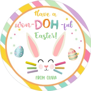 Tag Wond DOH ful Easter Bunny Stripes 0449 design preview