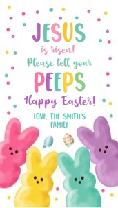 Favor Tag Jesus Peeps White 0449 design preview