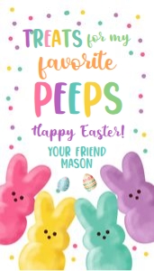 Favor Tag Treats for my Fav Peeps White 0449 design preview