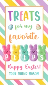 Favor Tag Treats for my Fav Peeps Row Stripes 0449 design preview