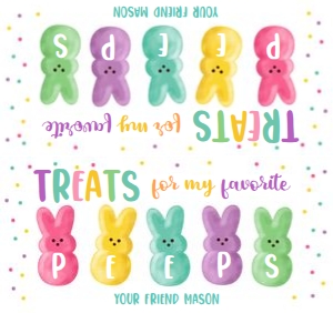 Treat Bag Topper Easter Treats Fav Peeps 0449 design preview