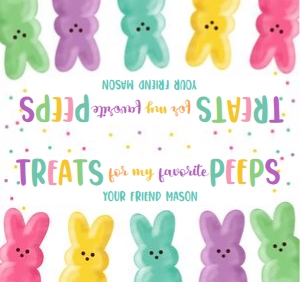 Treat Bag Topper Easter Treats Fav Peeps White 0449 design preview