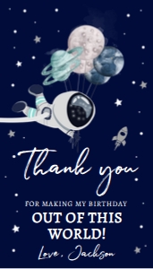 Favor Tag Space Planets Balloons Boy White Out of This World Blue Navy 0366 design preview