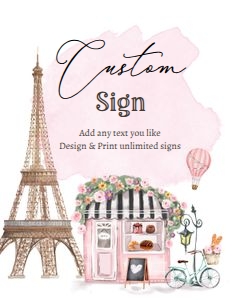 Editable Custom Sign Paris Tower 0441 design preview