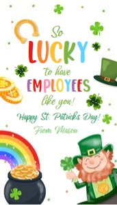 Favor Tag St Patricks Day Lucky Employees 0451 design preview