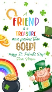 Favor Tag St Patricks Day Friend Treasure Gold 0451 design preview