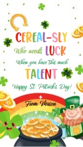 Favor Tag St Patricks Day Cereal-sly Talent V2 0451 design preview