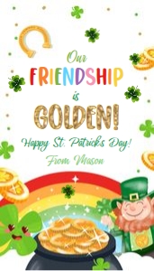 Favor Tag St Patricks Day Friendship Golden V2 0451 design preview