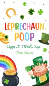 Favor Tag St Patricks Day Leprechaun Poop 0451 design preview