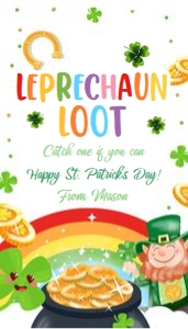 Favor Tag St Patricks Day Leprechaun Loot V2 0451 design preview