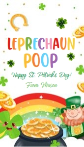 Favor Tag St Patricks Day Leprechaun Poop V2 0451 design preview