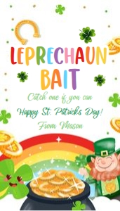 Favor Tag St Patricks Day Leprechaun Bait V2 0451 design preview