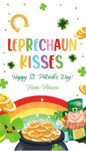 Favor Tag St Patricks Day Leprechaun Kisses V2 0451 design preview