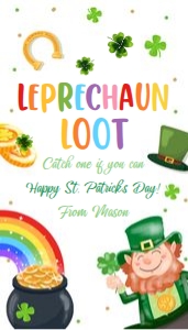 Favor Tag St Patricks Day Leprechaun Loot 0451 design preview