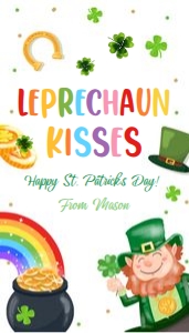 Favor Tag St Patricks Day Leprechaun Kisses 0451 design preview
