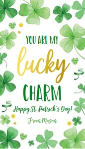 Favor Tag St Patricks Day Lucky Charm Clover 0451 design preview