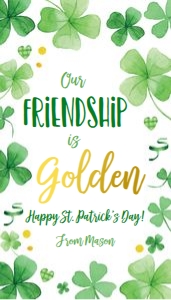 Favor Tag St Patricks Day Friendship Golden Clover 0451 design preview