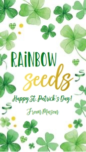 Favor Tag St Patricks Day Rainbow Seeds Clover 0451 design preview